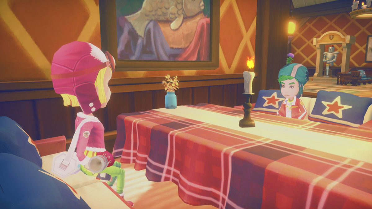 My Time At Portia Screenshot Showing an indoor conversation